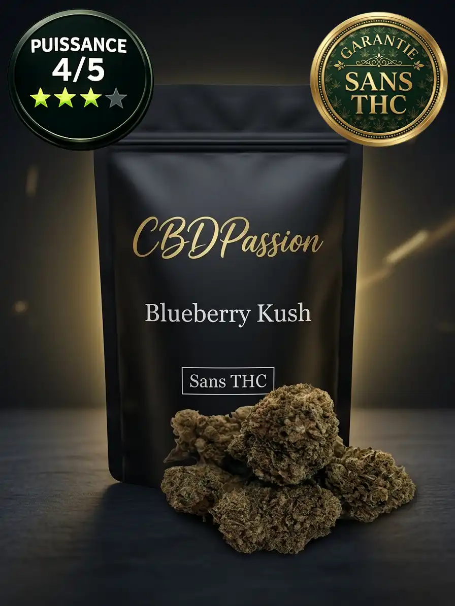 Blueberry Kush HPC sans THC packaging CBDPassion